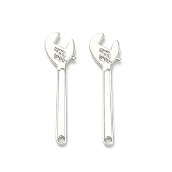 Tool Подвески из сплава , подвески для инструментов, без свинца и без кадмия, платина, гаечный ключ, 31.5x8.5x2.5 мм, отверстие : 1.5 мм, Около 1000 шт / 1000 г