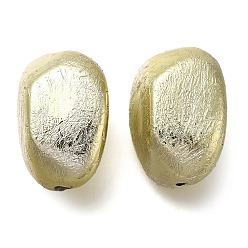 Champagne Gold УФ-покрытие ccb пластиковые бусины, текстура, самородки, шампанское золото, 23x13.5x13.5 мм, отверстие : 2 мм