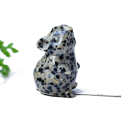 Далматинских Джаспер Статуэтки из натуральной далматинской яшмы, статуэтки для украшения рабочего стола для домашнего офиса, 35 мм