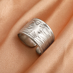 Звезда 304 открытые кольца манжеты из нержавеющей стали, цвет нержавеющей стали, звезда, 18 мм