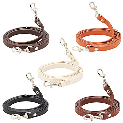 Платина 5 шт 5 цвета регулируемые ремни для сумки из искусственной кожи, с карабинами из сплава с поворотным рым-болтом, аксессуары для замены ручки сумки, платина, 109.5~127.5x1.2 см, 1 шт / цвет