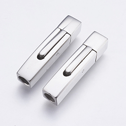 Нержавеющая Сталь Цвет Устойчивы к потускнению 304 байонетные застежки из нержавеющей стали, прямоугольные, цвет нержавеющей стали, 28x6 мм, отверстие : 4 мм