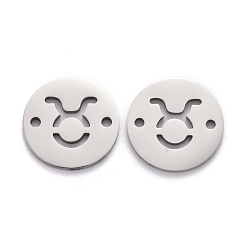 Нержавеющая Сталь Цвет Полировка, устойчивая к потускнению 201 соединители из нержавеющей стали, Телец, цвет нержавеющей стали, 16x1.2 мм, отверстие : 1.5 мм