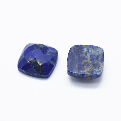 Lapis Lazuli Natural Lapis Lazuli Cabochons, Faceted, Square, 8x8x3.5~4mm