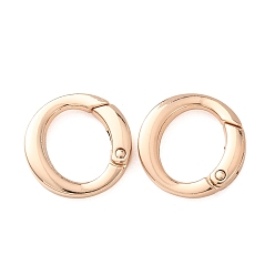 Light Gold Застежки из сплава с пружинным кольцом, круглые, золотой свет, 25x6 мм, внутренний диаметр: 15x19 мм