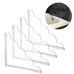 Clear Acrylic Shower Water Guard, Triangle, Clear, 195x220x6mm