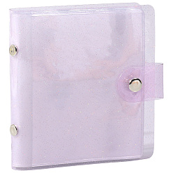 Платина 2мини-книжка-держатель для фотокарт из ПВХ, прямоугольные, платина, 111x102x13.5 мм