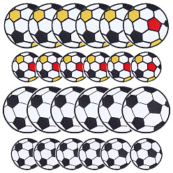 (52) Непрозрачная лаванда 24шт 4 стили футбол компьютеризированная вышивка ткань пришивание нашивок, аксессуары для костюма, разноцветные, 45~71x1 мм, 6 шт / стиль