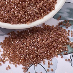 (DB1733) Темно-персиковый Опаловый AB Бусины miyuki delica, цилиндр, японский бисер, 11/0, (дб 1733) опал темно-персиковый, 1.3x1.6 мм, Отверстие: 0.8 мм, о 2000 шт / бутылка, 10 г / бутылка