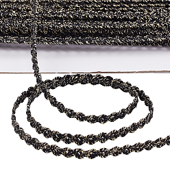 Черный 15 лента из полиэстера в ярдах, для шитья одежды и художественного оформления, чёрные, 1/4 дюйм (7 мм)