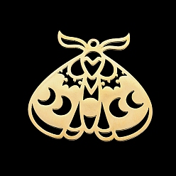 Золотой 304 подвески из нержавеющей стали, лазерная резка, жук, золотые, 28.5x30x1 мм, отверстие : 1.5 мм