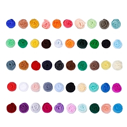 (52) Непрозрачная лаванда Иглы для валяния из шерсти, волокнистая шерстяная ровница для поделок, ровница из игольчатого фетра для прядения, разноцветные, 5 г / шт, 50 цветов, 1 шт / цвет, 50 шт / комплект