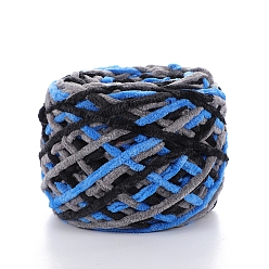 Серый Хлопчатобумажная пряжа, бархатные хлопковые нитки для ручного вязания, для детского свитера, шарфа, ткани, рукоделия, ремесла, сегмент окрашенный, серые, 7 мм