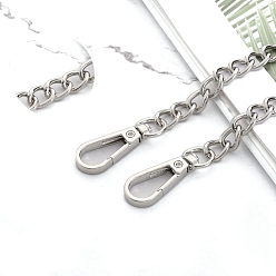 Платина Металлическая ручка-цепочка для сумки, цепочки для сумок ручной работы для аксессуаров для сумок, платина, 1000 мм