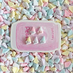 (52) Непрозрачная лаванда Кабошоны из смолы, мороженое, разноцветные, 15x10x7 мм