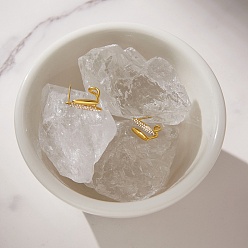 Real 18K Gold Plated 304 Stainless Steel Rhinestone Stud Earrings for Women, Oval, Real 18K Gold Plated, 20x9.5mm