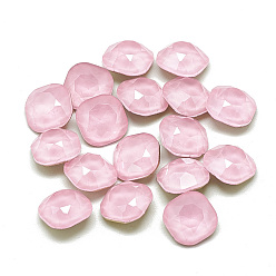 Розовый Сделай сам указал назад k 9 стеклянные кабошоны со стразами, случайный цвет с задней крышкой или необработанный (без покрытия), стиль мокко, граненые, квадратный, светло-розовый, 8x8x4 мм