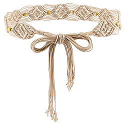 Бледно-Золотистый 1хлопковые ремни в стиле бохо для женщин, бледно золотарник, 183x6 мм