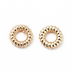 Golden Messing Perlen, cadmiumfrei und bleifrei, runden Ring, golden, 4.5x1 mm, Bohrung: 2 mm