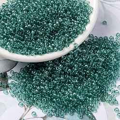 (RR2445) Transparent Sea Foam Luster MIYUKI Round Rocailles Beads, Japanese Seed Beads, (RR2445) Transparent Sea Foam Luster, 8/0, 3mm, Hole: 1mm, about 422~455pcs/bottle, 10g/bottle