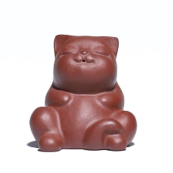Индийский Красный Керамика чай питомец кошка витрина украшение, для украшения рабочего стола домашнего офиса, Индийская красная, 36x42x36 мм