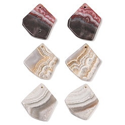 Натуральный Агат Природные мексиканские подвески Агат, ромб прелести, 27~28.5x24.5~25.5x4~5 мм, отверстие : 1.5 мм