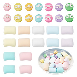 (52) Непрозрачная лаванда 21 шт 14 стиль мини ручной работы из полимерной глины имитация зефира/макарон модель, для кукольных аксессуаров, притворяющихся опорными украшениями, разноцветные, 15~23.5x26.5~28x20~27.5 мм, 21 шт / комплект