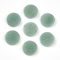 Зеленый Авантюрин Естественный зеленый авантюрин кабошонов, плоско-круглые, 15x3 мм