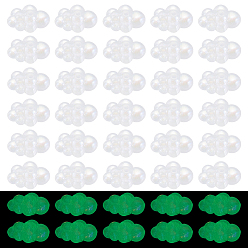 Прозрачный 70шт. светящиеся прозрачные акриловые бусины, облако, светится в темноте, прозрачные, 24x17x12 мм, отверстие : 2 мм