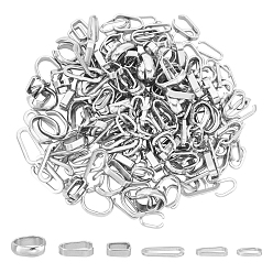 Stainless Steel Color 180Pcs 6 Style 304 Stainless Steel Quick Link Connectors, Stainless Steel Color, 30pcs/style