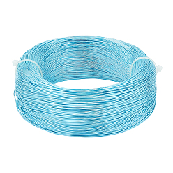 Темно-бирюзовый Круглый анодированный алюминиевый провод, для изготовления ювелирных изделий, темные бирюзовый, 22 датчик, 0.6 мм, около 918.63 футов (280 м) / 250 г