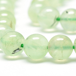 Prehnite Natural Prehnite Beads Strands, Round, 4mm, Hole: 0.5mm, about 106pcs/strand, 15.7 inch(39.8cm)