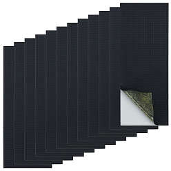 Черный 12шт. наклеек из синтетической резины для противоскользящей подошвы, нижние ручки обуви, прямоугольные, чёрные, 253x103x1 мм