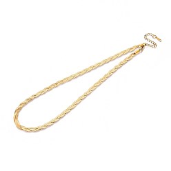 Настоящее золото 18K 5мм 304 ожерелья из плетеной цепочки из нержавеющей стали с рисунком «елочка», ионное покрытие (ip), реальный 18 k позолоченный, 16.06~20.24 дюйм (40.8~51.4 см)