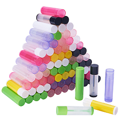 Mixed Color DIY Empty Lipstick Bottle, Lip Gloss Tube, Lip Balm Tube, with Cap, Mixed Color, 67x15~16.6mm