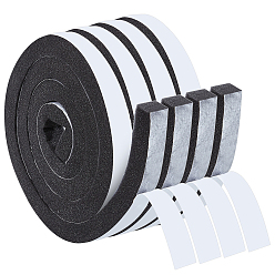 Черный Самоклеящаяся уплотнительная лента для оконных щелей, ветронепроницаемый звукоизолирующий уплотнитель для дверей, чёрные, 24x22 мм, 2 м / шт