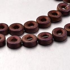 С Фиолетовым Покрытием Гальванизировать немагнитных синтетический гематит бисер пряди, матовые, пончик, с фиолетовым покрытием, 8x3 мм, отверстие : 1 мм, около 47 шт / нитка, 15.7 дюйм