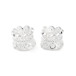 925 Sterling versilbert Messing Perlen, Cadmiumfrei und Nickel frei und Bleifrei, Kolumne, 925 Sterling versilbert, 6.5x5 mm, Bohrung: 4 mm