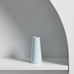 Светло-голубой Мини-керамические вазы для цветов для домашнего декора, маленькие вазы с цветочными бутонами для центральной части, светло-голубой, 43x95 мм, отверстие : 20 мм