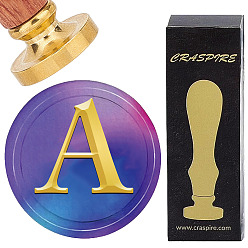 Letter A Латунная восковая печать с деревянной ручкой, для diy scrapbooking, буква a, 25 мм