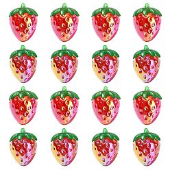 (52) Непрозрачная лаванда 20шт 2 цвета прозрачные акриловые бусины с УФ-покрытием, радужный, клубника, разноцветные, 23x17.5x17.5 мм, отверстие : 3.8 мм, 10 шт / цвет