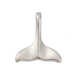 Нержавеющая Сталь Цвет 316 хирургические подвески из нержавеющей стали, очарование рыбий хвост, анти-тускнение, цвет нержавеющей стали, 28.5x25x8 мм, отверстие : 5 мм