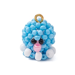 Темно-Голубой Бисер бисерные подвески, подвеска в виде осьминога, глубокое синее небо, 16.5x13.5x13.5 мм, отверстие : 1.8 мм