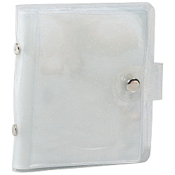 Прозрачный 2мини-книжка-держатель для фотокарт из ПВХ, прямоугольные, прозрачные, 111x102x13.5 мм