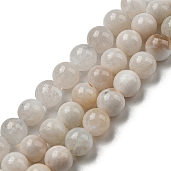 Rainbow Moonstone Бусины из натурального радужного лунного камня, класса AB, круглые, 6 мм, отверстие : 0.6 мм, около 61 шт / нитка, 15.75'' (40 см)