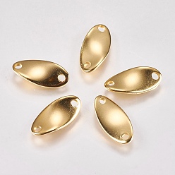 Золотой 201 соединительные звенья нержавеющие, овальные, золотые, 16.8x8x1 мм, отверстие : 1 мм