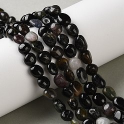 Турмалин Натуральный турмалин бисер нитей, самородки, упавший камень, 7.5~13.5x7~9.5x4~7 мм, отверстие : 0.6~0.8 мм, около 42~44 шт / нитка, 15.47~15.55 дюйм (39.3~39.5 см)