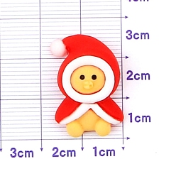 Медведь Рождественская серия из непрозрачной смолы декодирует кабошоны, медведь, 30x20 мм