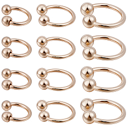 Золотой 12шт. 3 стили пряжка в форме подковы из сплава, аксессуары для шляп, золотые, 16~25.5x15~24.5x1.5~8 мм, 4 шт / стиль