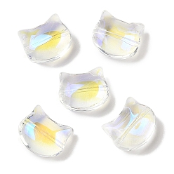 Прозрачный Прозрачная аэрозольная краска стеклянные шарики, кошка, прозрачные, 10x11.5x7 мм, отверстие : 1 мм